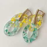 Triangular Acrylic Chain Drop Earrings