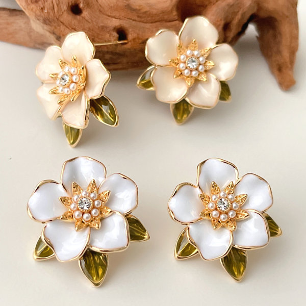 Enamel Flower Earrings CMEADL-2426410