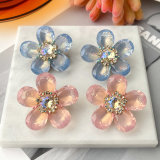Crystal Flower Earrings CMEXW-2426464