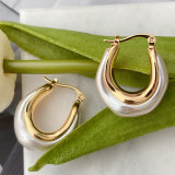 White U Shape Earrings CMEADL-2426407