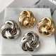 Metal flower Stud Earrings CMEADL-2426404