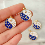 Blue Enamel YingYang Charm