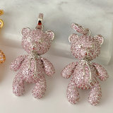 Pink zircon Bear Pendant