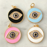Enamel roud eye charm