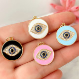 Enamel roud eye charm