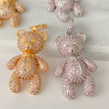 Pink zircon Bear Pendant