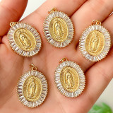 Oval Virgin Mary Charm