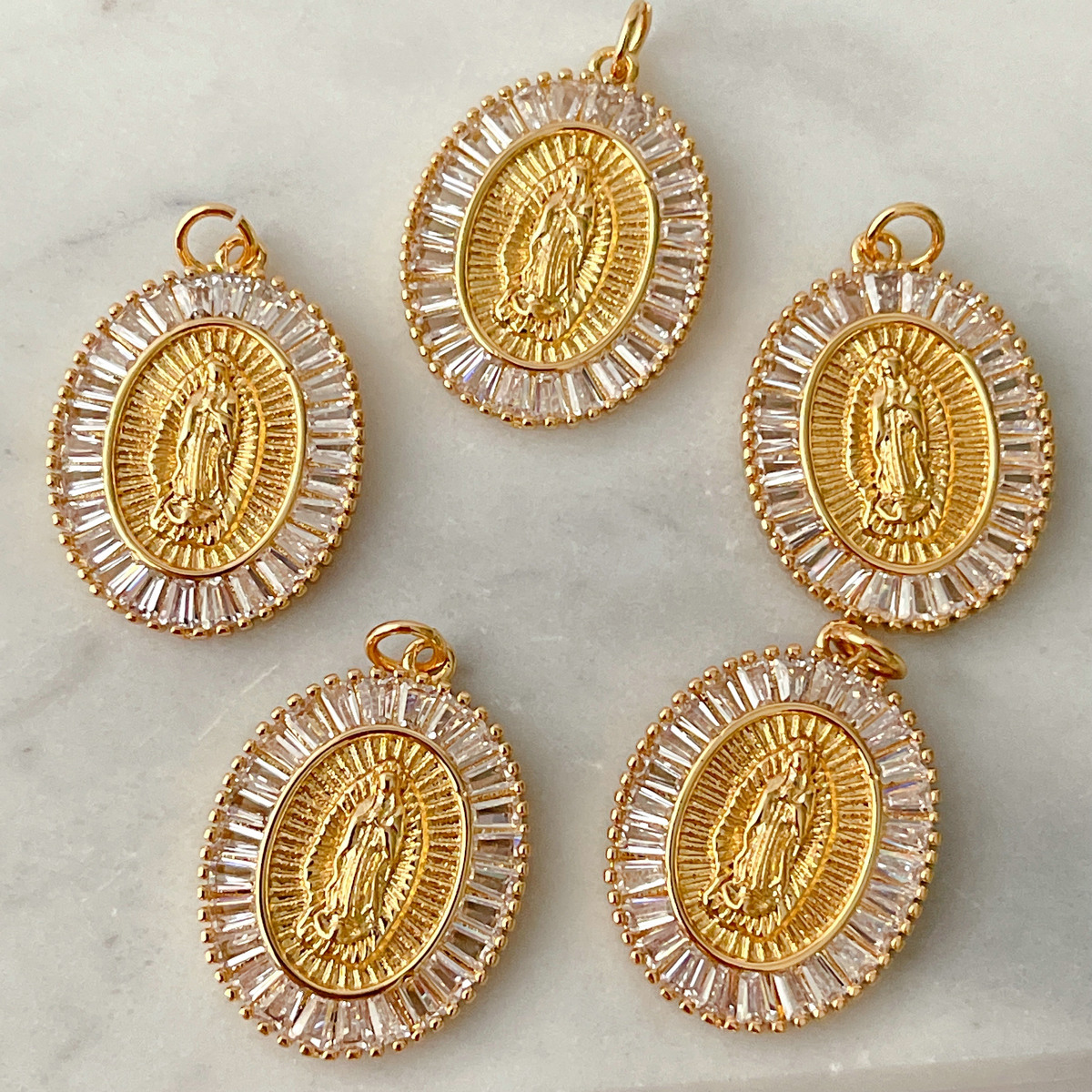 Oval Virgin Mary Charm