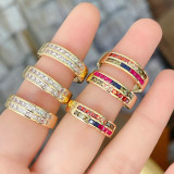 Two zircon line adjustable ring