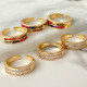 Two zircon line adjustable ring