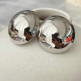Metal Round Stud Earrings CMEADL-2436923