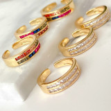 Two zircon line adjustable ring