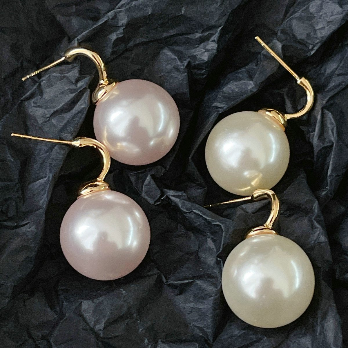 Big pearl ball earrings CMEADL-2436920