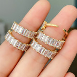 Clear zircon adjustable ring