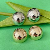 Metal Round Stud Earrings CMEADL-2436923