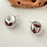Bean metal stud earrings CMEADL-2436927