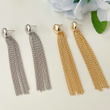Long Chain Tassel Earrings CMEADL-24369289