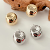 Bean metal stud earrings CMEADL-2436927
