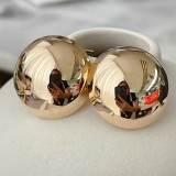 Metal Round Stud Earrings CMEADL-2436923
