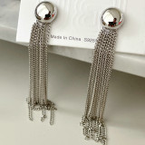 Long Chain Tassel Earrings CMEADL-24369289