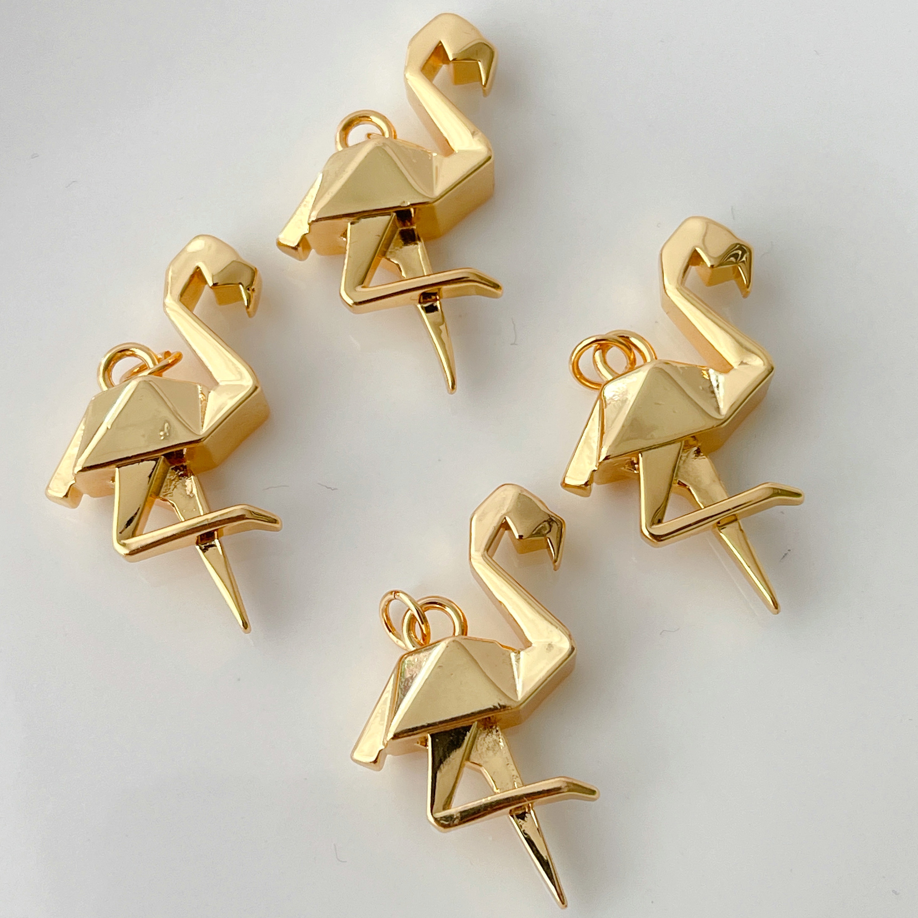 Metal crane Charm