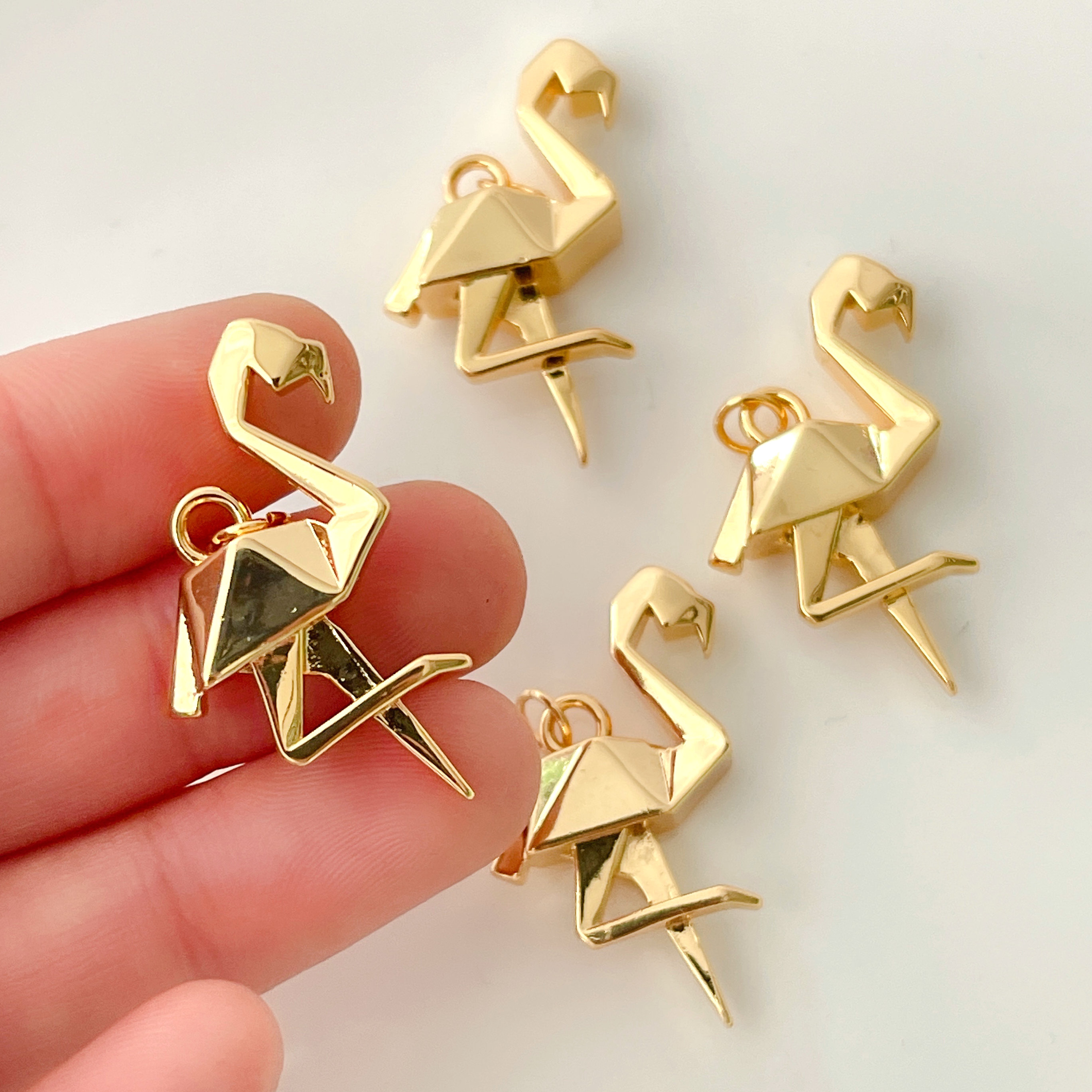 Metal crane Charm
