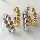 Big Round Shape Hoop Earrings CMEADL-2439385