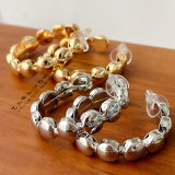 Big Round Shape Hoop Earrings CMEADL-2439385