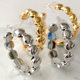 Big Round Shape Hoop Earrings CMEADL-2439385