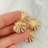 Colorful Zircon Shell Charm