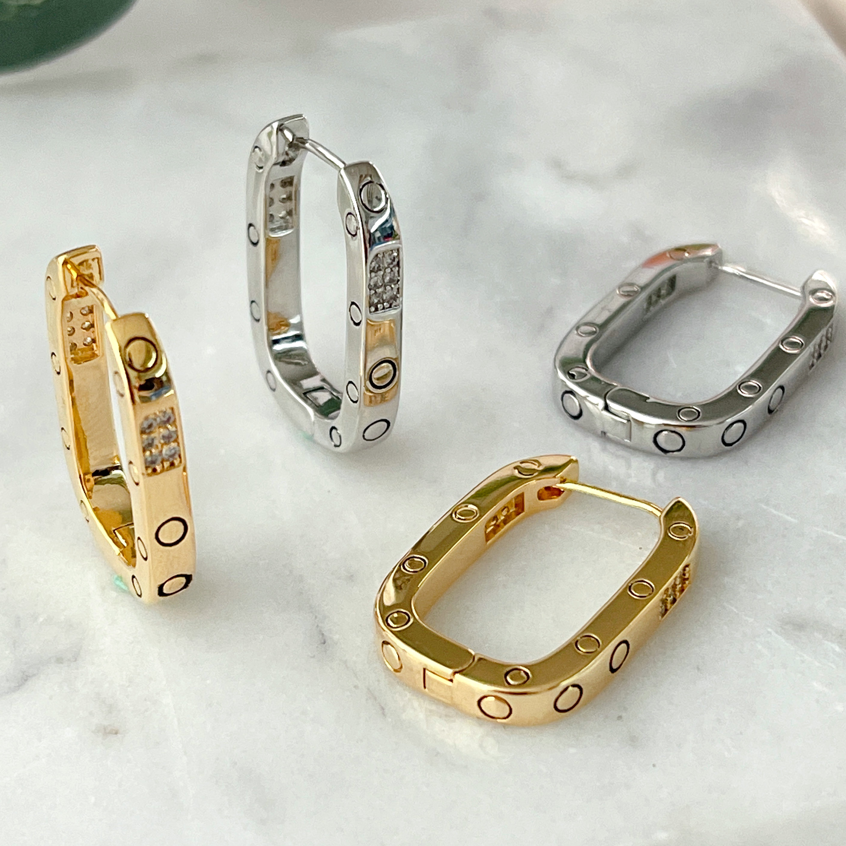 Square Hoop Earrings CMEADL-2439479