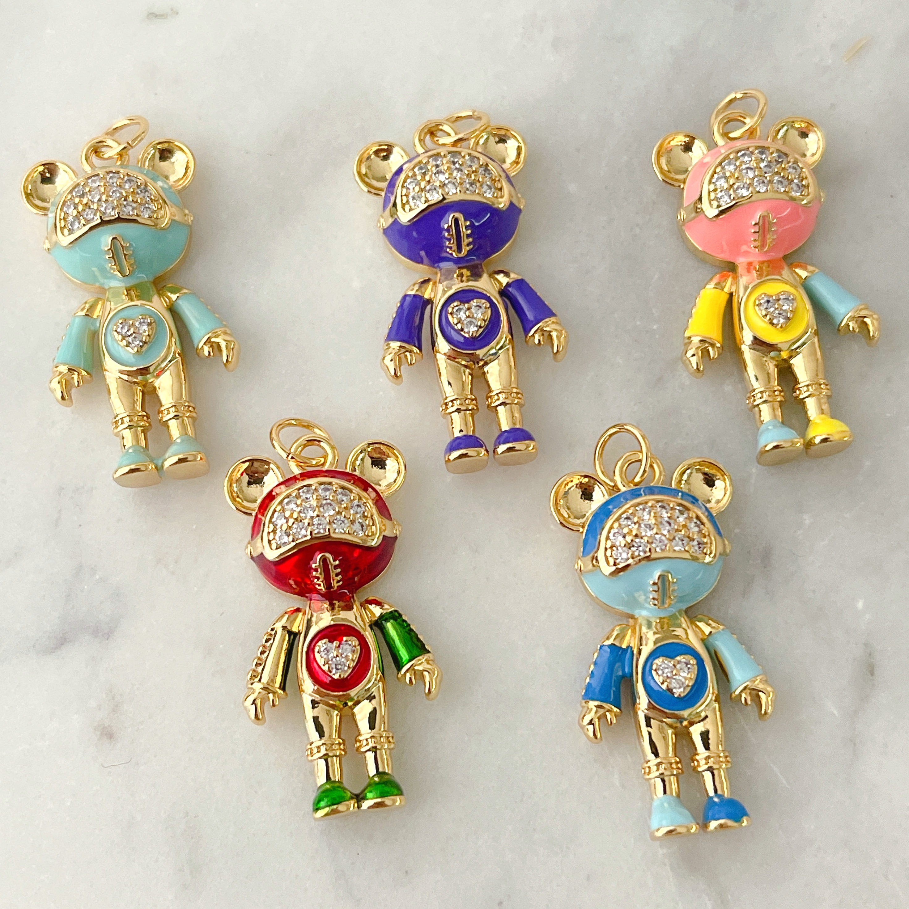 Enamel Bear Pendant