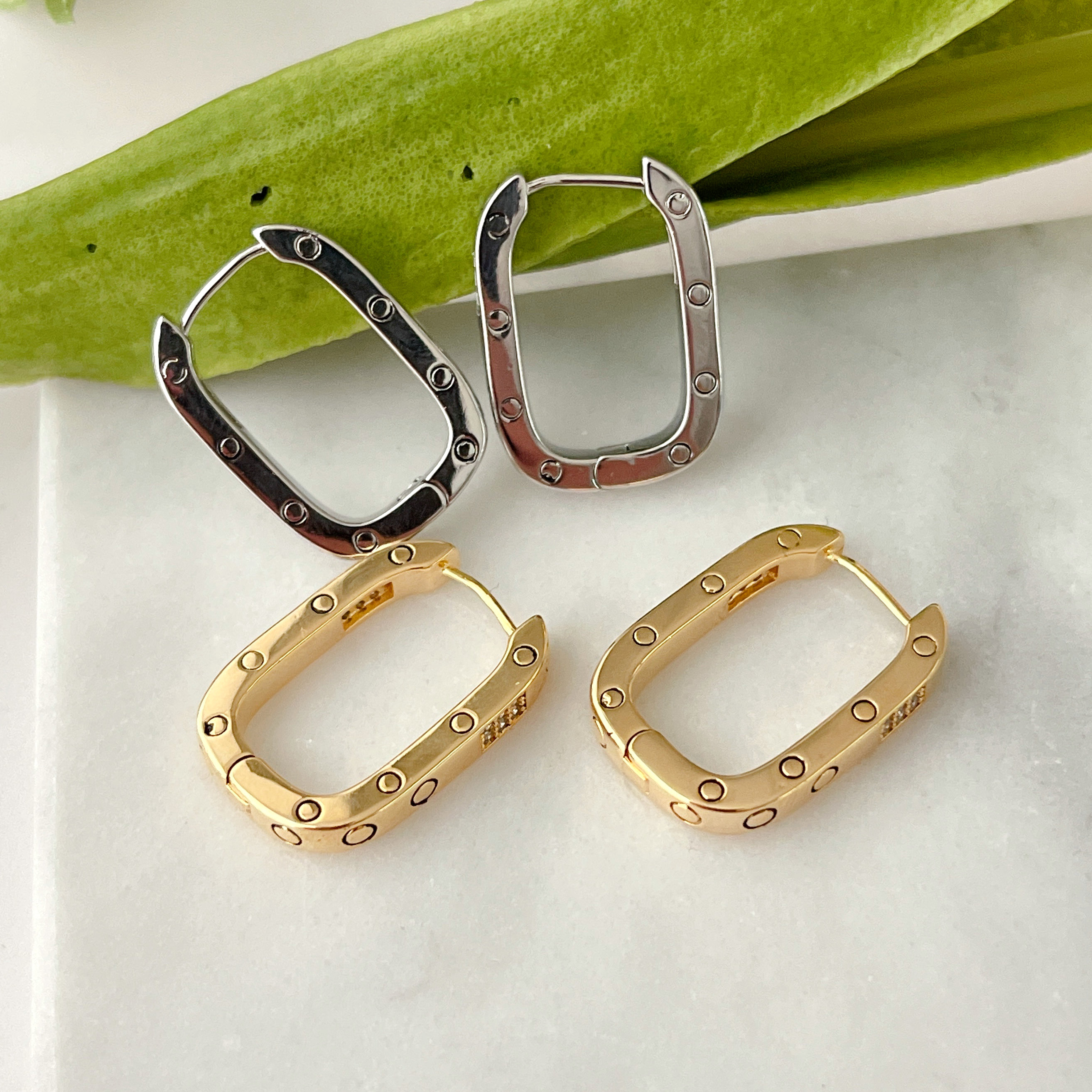 Square Hoop Earrings CMEADL-2439479