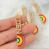 Word  EDEN‘ Charm With Rainbow