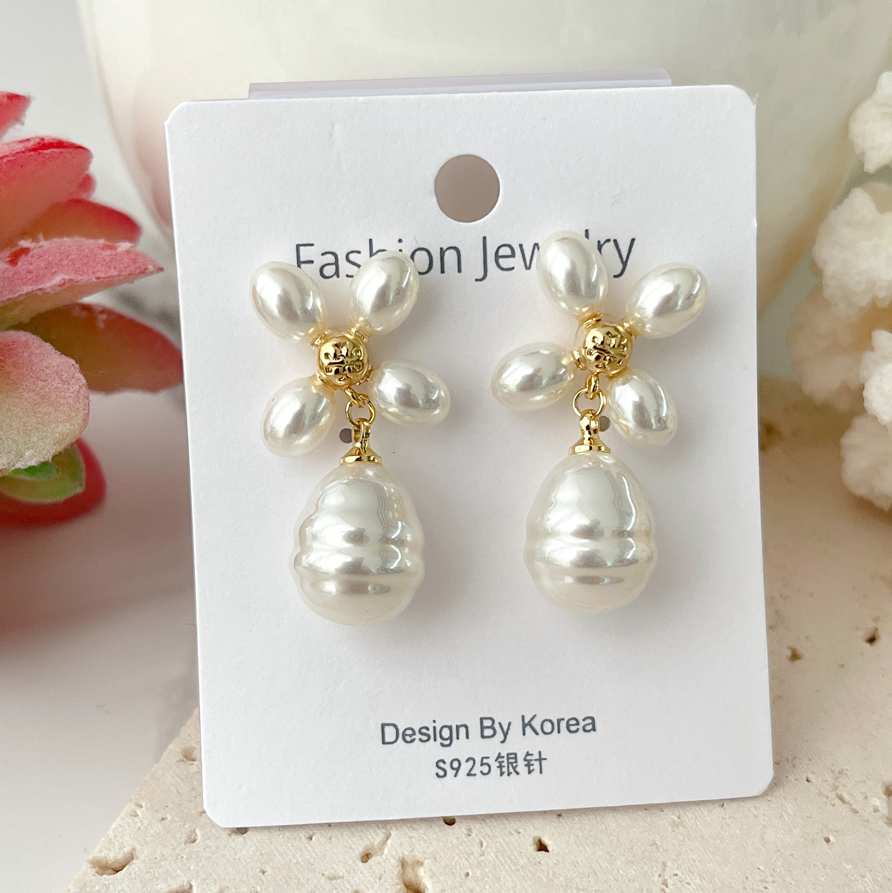 Pearl Flower Earrings CMEXW-2439580