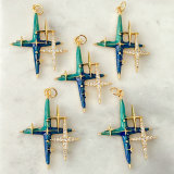 Blue Double Star Charm