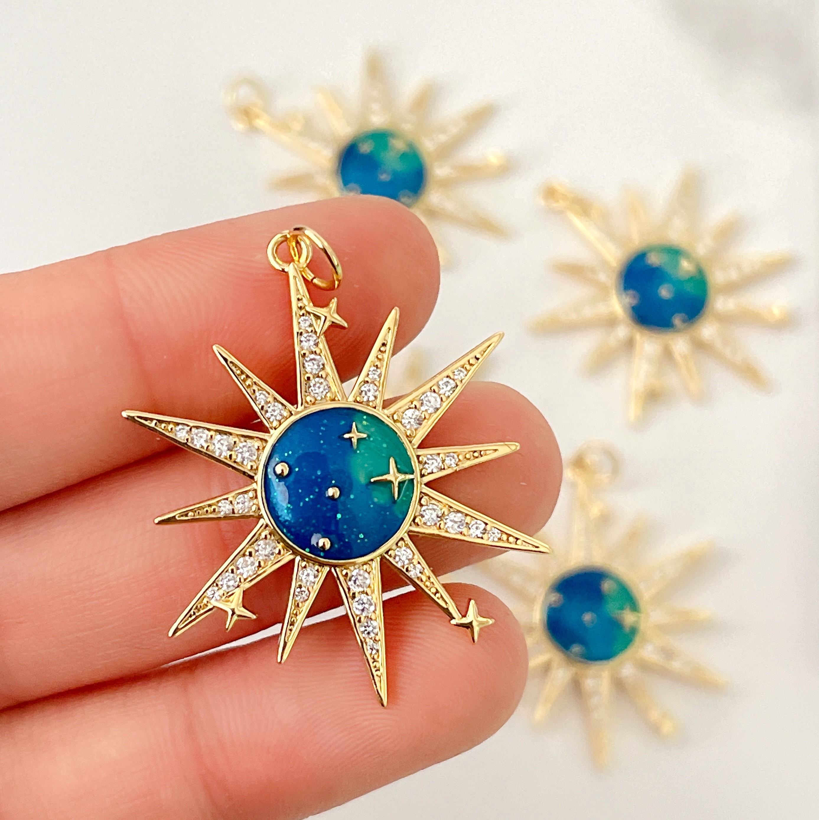 Blue Enamel Star Charm