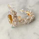 Simple Pearl Hoop Earrings CMEADL-2441021