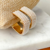 Square Pearl Earrings CMEADL-2440983