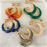Moon Acrylic Earrings CMEADL-2426413