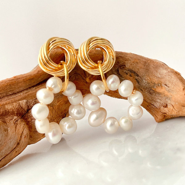 Fresh Water Pearl Drop Earrings CMEADL-2440983
