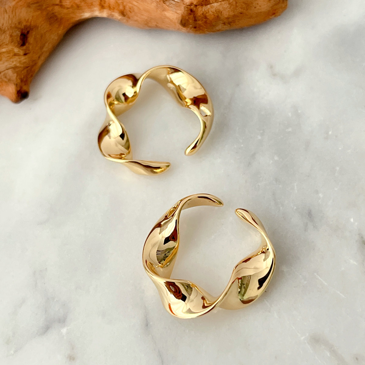 Metal twist Ear Cuff ( pair )