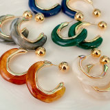 Moon Acrylic Earrings CMEADL-2426413