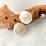 Round Fresh Water Pearl Earrings CMEADL-2440983