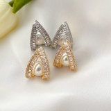 Zircon Pearl Earrings CMEADL-2441001