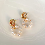 Fresh Water Pearl Drop Earrings CMEADL-2440983