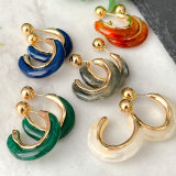Moon Acrylic Earrings CMEADL-2426413