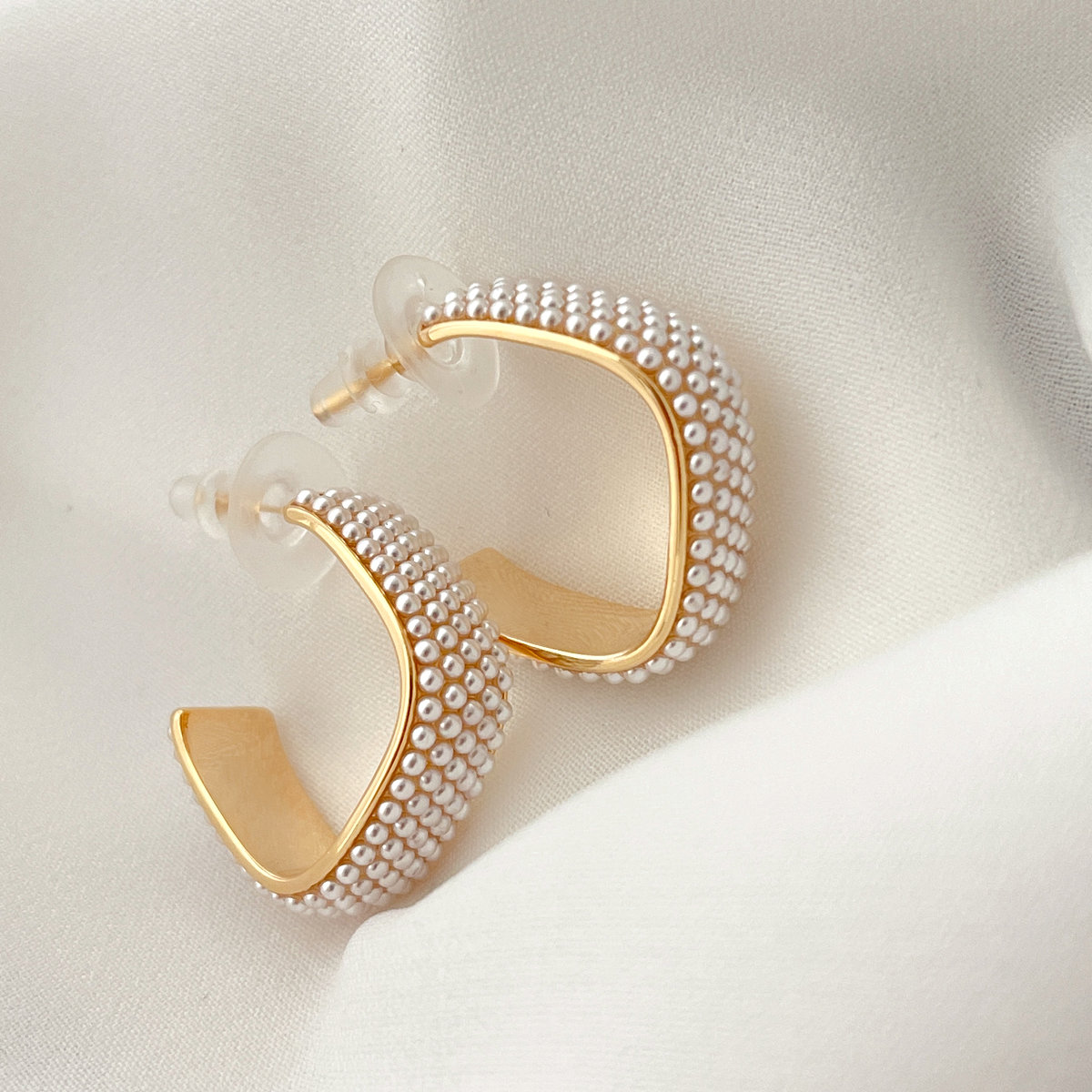 Square Pearl Earrings CMEADL-2440983