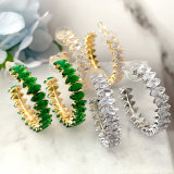 Eye Zircon Hoop Earrings CMEADL-2440983