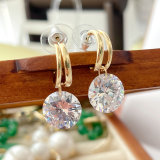 Clear Crystal Drop Earrings